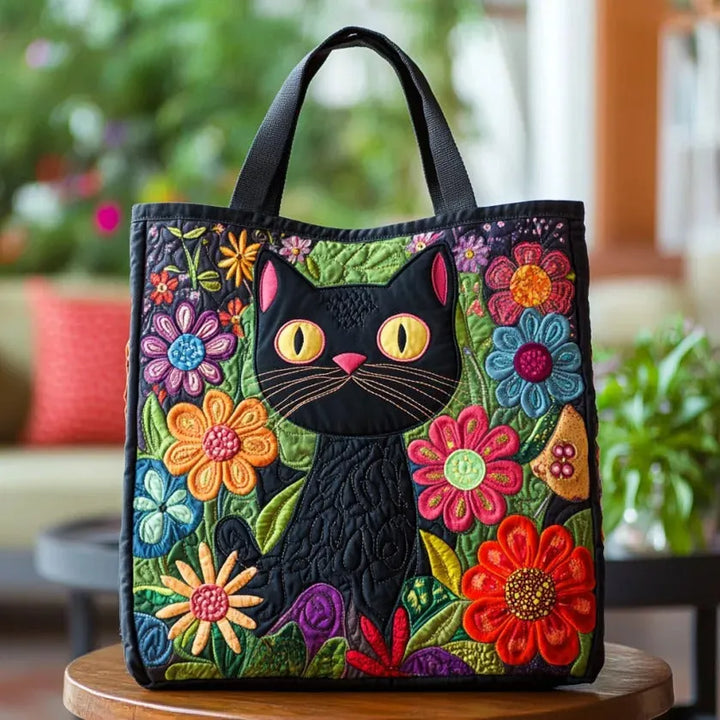 ハンドメイドの魔法の黒猫バッグ